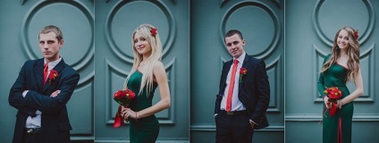 Piros és zöld esküvői Júlia és ROM