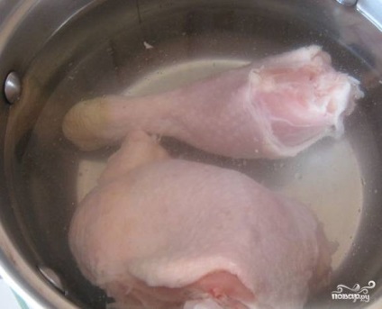 Tészta csirkével - lépésről lépésre recept fotók