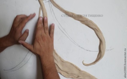 Modellezés bas díszes virág (BAS) Basrelief szobrászat fantázia virág