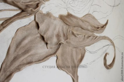 Modellezés bas díszes virág (modellezés) Basrelief szobrászat fantázia virág