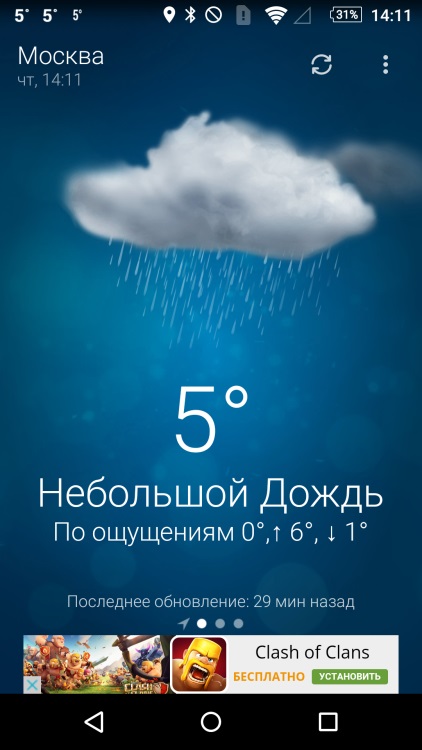 A legjobb ingyenes időjárás alkalmazást a Google Playen