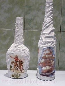 Mesterkurzus - dekoráció szövet palackok
