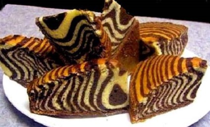 Zebra sütemény recept lépésről lépésre fényképek otthoni