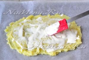 Malacka burgonyapürével recept egy fotó