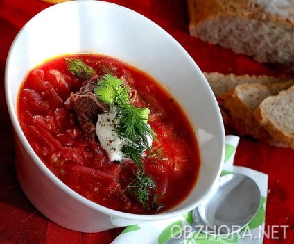 Előállítása borscht (leves) Előállítása borscht