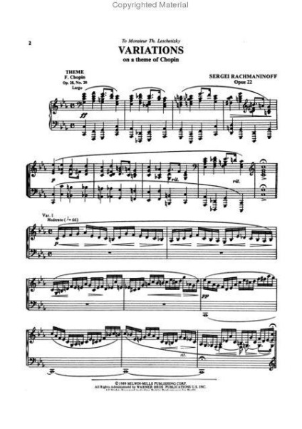 Rachmaninov lista