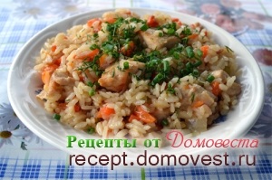 Egy egyszerű recept pilaf csirke - receptek domovesta