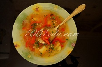 Recept egy finom leves édes paprika - zöldségleves 1001 étel