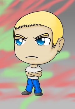 Eminem rajz stílusa chibi