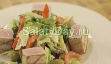 Saláta Nicoise - egy kaleidoszkóp a mediterrán ízek a recept fotókkal és videó