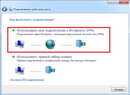 A kapcsolat létrehozása a VPN-ablakok (7, 8) (általános hálózati menedzsment) Létrehozása VPN-kapcsolat a Windows (7, 8)