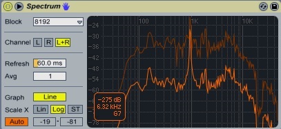 Spectrum Ableton (spektrumanalizátor) Spectrum Ableton