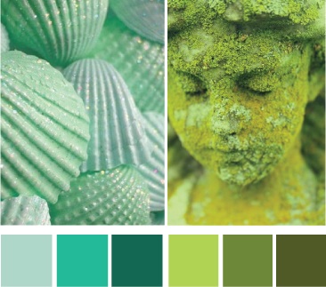 Meleg és hideg zöld, lookcolor (meleg) Meleg és hideg zöld, lookcolor
