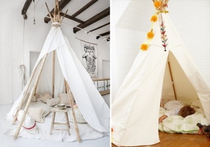 Tipis, wigwam, házak párnák - megteremti a kis- és varázslatos sarok gyermekeknek • (teepee) Tipis, wigwam, házak párnák - megteremti a kis- és varázslatos sarok gyermekeknek •