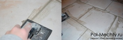 Fektetése porcelán csempe a padlón a kezüket a technológiai munkák (kezével) Fektetése porcelán csempe a padlón a kezüket a technológia működését