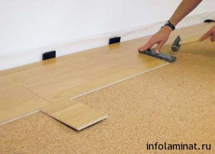 Fektetése laminált linóleum kezével (a) Fektetése laminált linóleum saját kezűleg