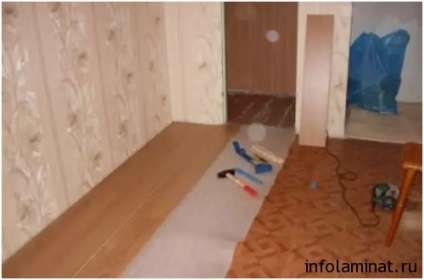 Fektetése laminált linóleum saját kezűleg (kéz) Fektetése laminált linóleum saját kezűleg