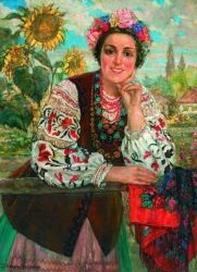 Ukrán népviselet (ukrán népviseletbe) Ukrán népviselet