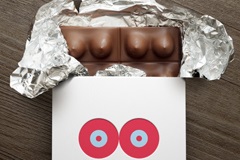 Csomagolás csokoládé forma és tartalom, a design
