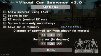 Visual autó spawner v3