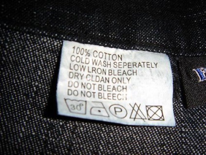 Miért azok a jelek, a címkék a termékek címkéin ruhák háromszög szimbólum értékek