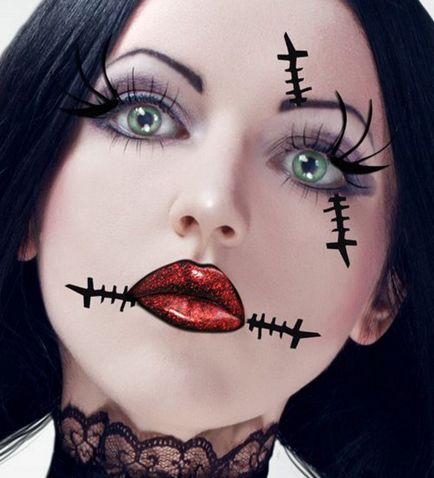 Lalka Halloween Gotycki Makijaż I Inne Lalki Dla Dzieci
