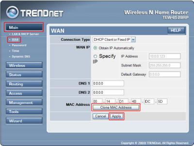 Jak skonfigurować router TRENDnet TEW-652brp (routera) Jak skonfigurować router TRENDnet TEW-652brp