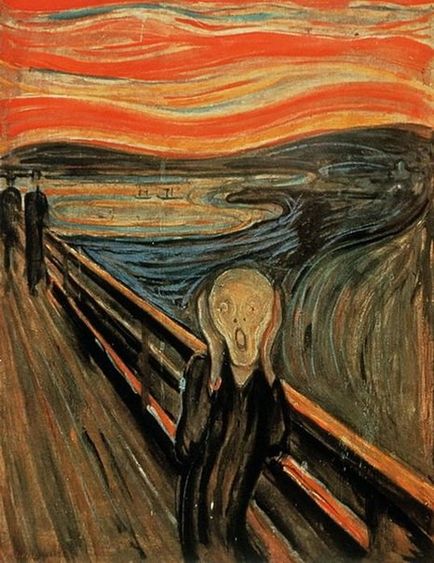 Az egzisztenciális félelem kép - sikoly - Edvard Munch