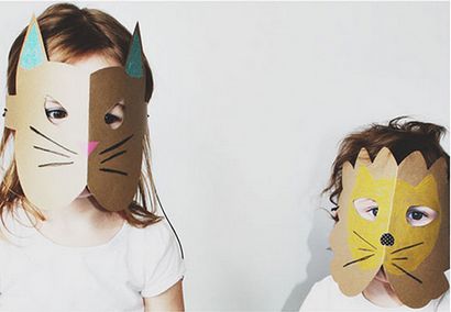 10 bricolage en carton - Masques en papier pour Halloween, la main Charlotte