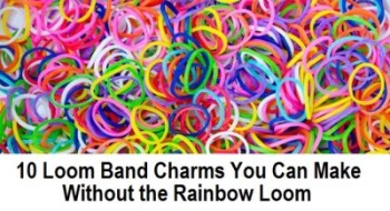 10 Charms Loom Band Vous pouvez faire sans l'arc-en-Métier à tisser, Rubberband Bracelet