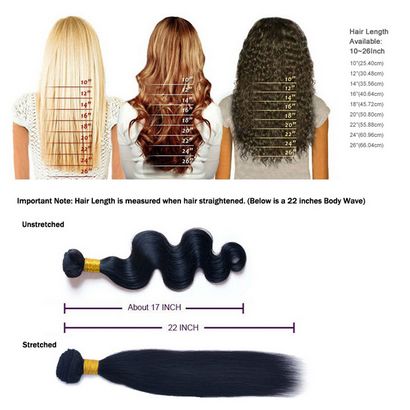 12 -26 Body Ombre troisième vague cheveux Tone Couleur du Brésil Remy Hair Weave BR003