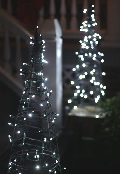 17 En dehors de bricolage Cage de tomate lumières d'arbre de Noël