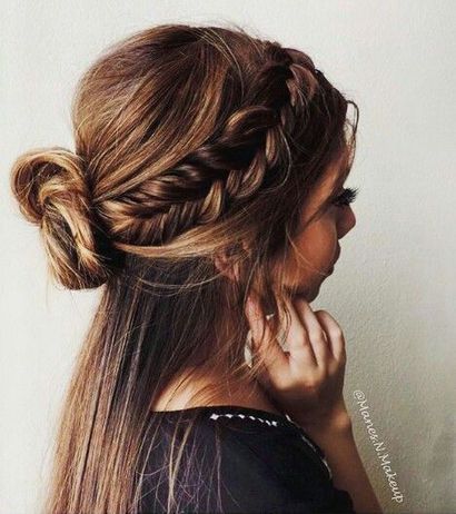 18 Facile Braided Bun Coiffure Tutoriels