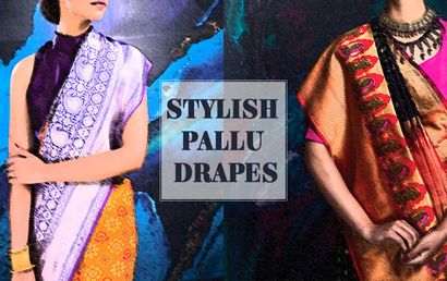 18 Herrliche Saree Pallu drapiert Style - Sie müssen versuchen! Infografik