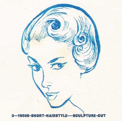 1950 Coiffures Graphique pour votre longueur de cheveux, Glamourdaze