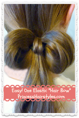 1 Elastic) Verbeugung Von Haare, Easy Frisuren, Frisuren für Mädchen - Prinzessin Frisuren