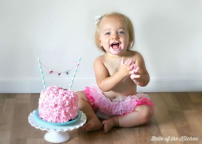 1. Geburtstag-Smash Kuchen Tutorial Einfaches Vanille-Kuchen Rezept - Belle der Küche