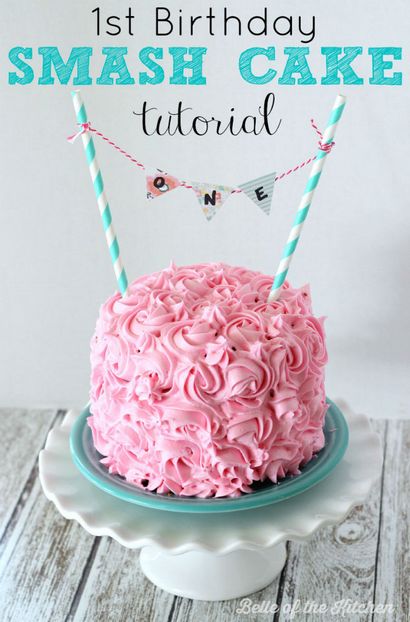 1. Geburtstag-Smash Kuchen Tutorial Einfaches Vanille-Kuchen Rezept - Belle der Küche