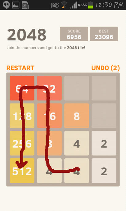 2048 Game - Tipps, um ein 2048 Tile leicht zu machen - Schnell, Avil Seite