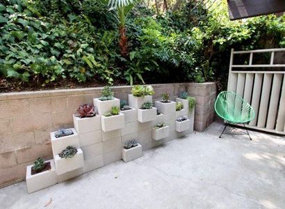 20 Kreative Anwendungen von Betonblöcken in Haus und Garten