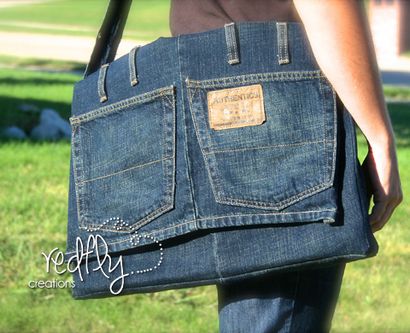 25 Denim-Taschen - Geldbeutel aus recyceltem Jeans - Zwischen Naps auf dem Portal