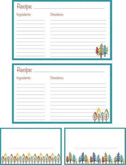 25 Cartes de recettes imprimables gratuites - Accueil Souvenirs de cuisine (comment faire des fiches de recettes) 25 Cartes de recettes imprimables gratuites - Accueil Souvenirs de cuisine