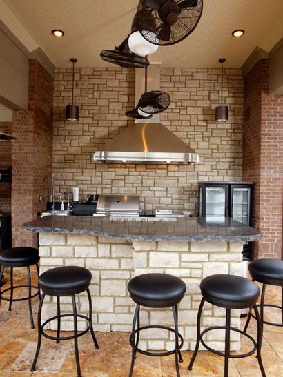 25 Moderne Küchen und Innenbacksteinmauer-Design-Ideen