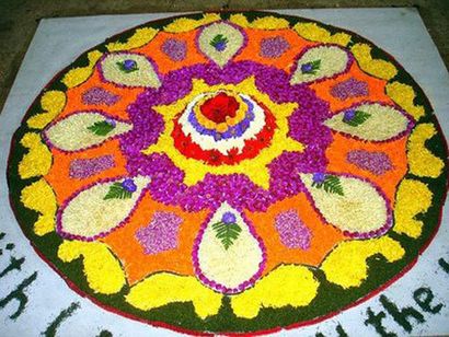 25 Designs Rangoli les plus colorés avec des fleurs