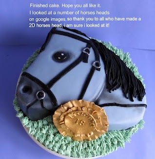 gâteau de tête de cheval 2D