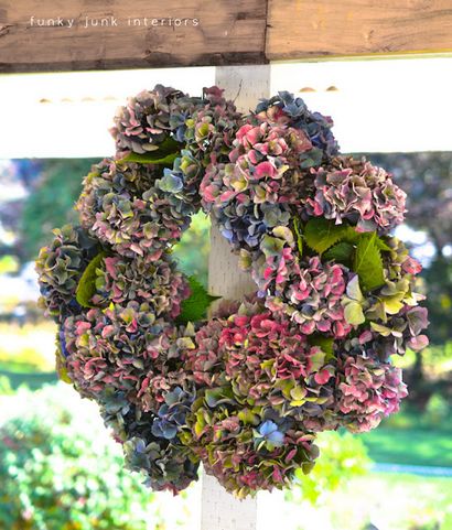 2 - Faire une couronne hortensia en 5 minutes! Interiors Funky Junk