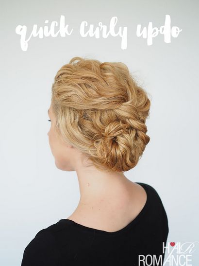 2 min updo pour les cheveux bouclés - cheveux Romance (bouclés) 2 min updo pour les cheveux frisés - cheveux Romance