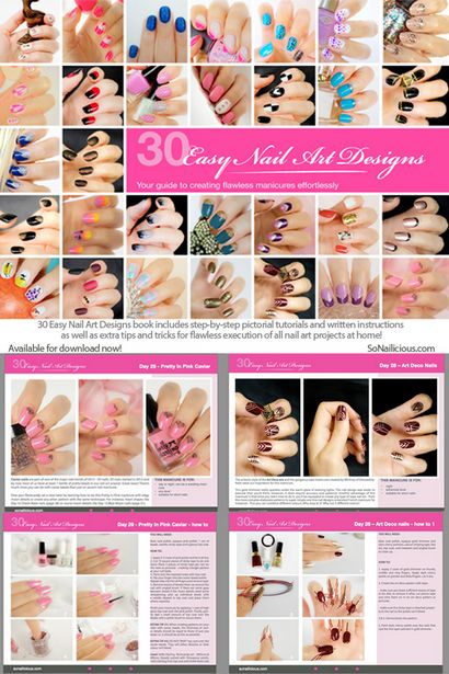 30 Facile Designs Nail Art - Nail Tutoriels E-Book par SoNailicious