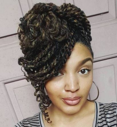 30 Hot Kinky Torsades Coupes de cheveux à essayer en 2017 (crépus) 30 Hot Kinky Torsades Coiffures à essayer en 2017