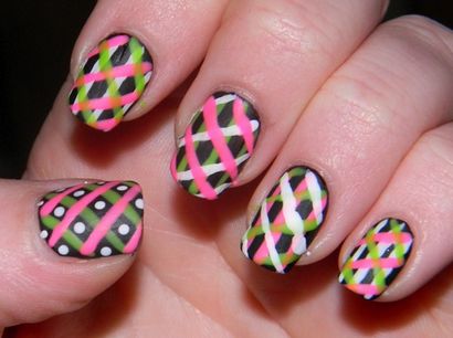 30 Nail Designs rayures et semble essayer avec